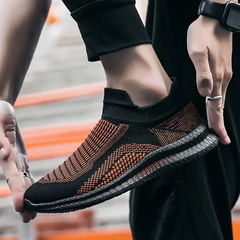 Lightweight Men's Walking Shoes Outdoor Soft Male Casual Shoes Flexible Breathable Men Loafers Slip-On Footwear Sneakers 39-48