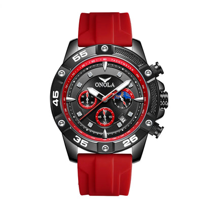 ONOLA New Fashion Casual Men's Watch Multi functional Fluorescent Tape Waterproof Quartz Military Watch Men's Clock High Quality