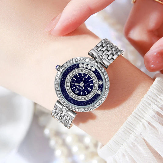 Women Bracelet Watches Silver Top Brand Luxury Ladies Wrist Watches Female Clock Full Steel Quartz Watches Elegant Fashion