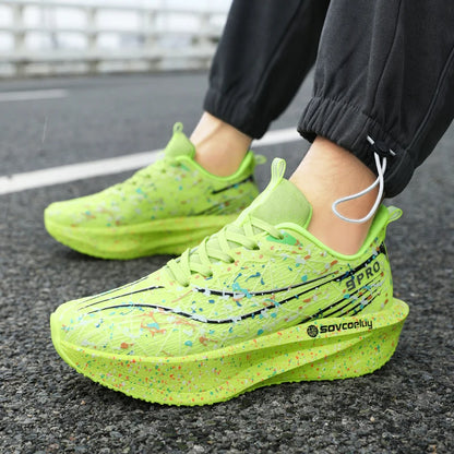 Running Shoes Carbon Board 2026 Marathon Cushion Men's Sports Breathable Lightweight Women's Comfortable Athletic Non-skid Sneakers