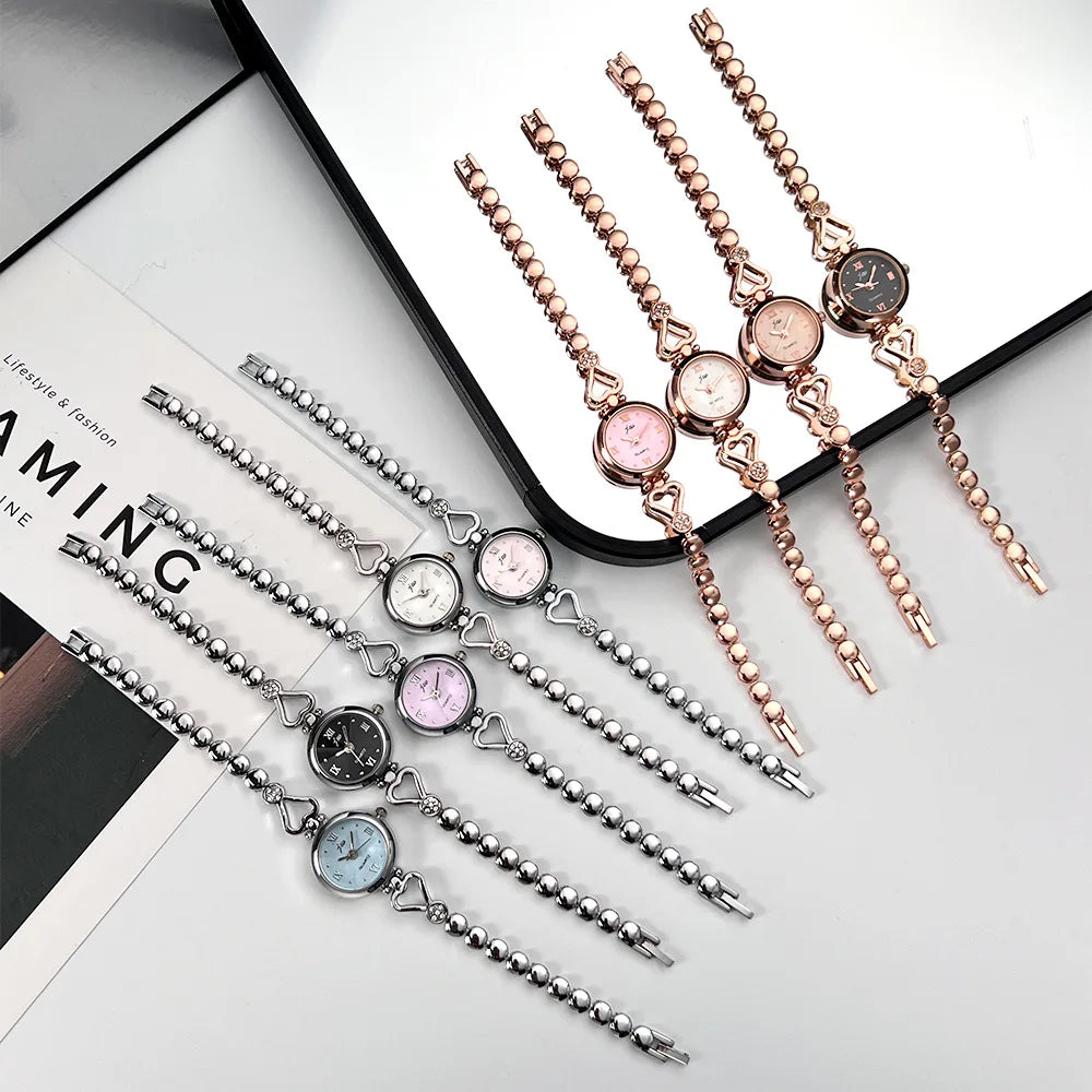 UTHAI CQ398 Fashionable Women watch exquisite heart bracelet waterproof quartz watch light luxury clock gift，watches for woman