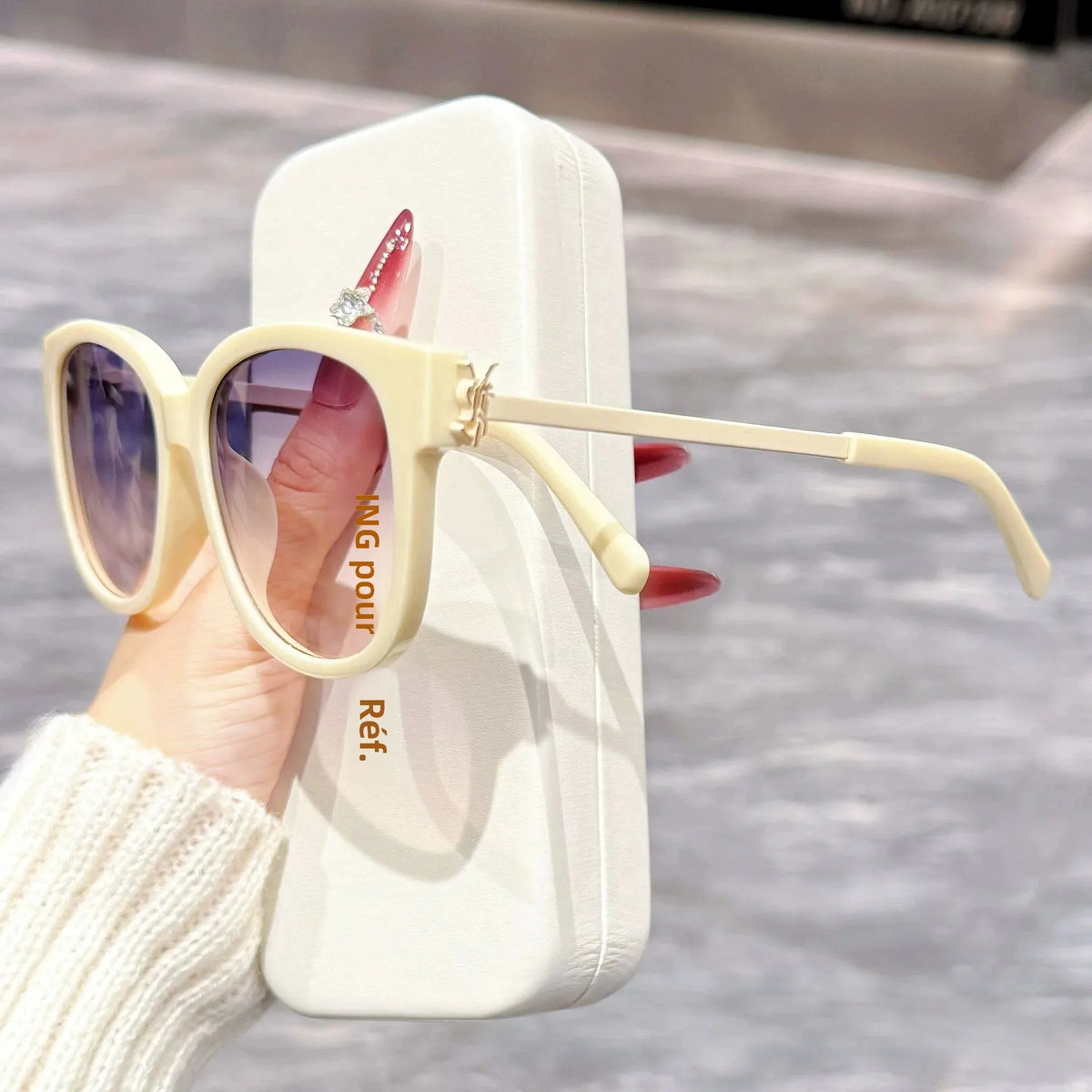 New Korean Style Square and Round Frame Casual Commuting Fashion Sunglasses for Women DS-8235