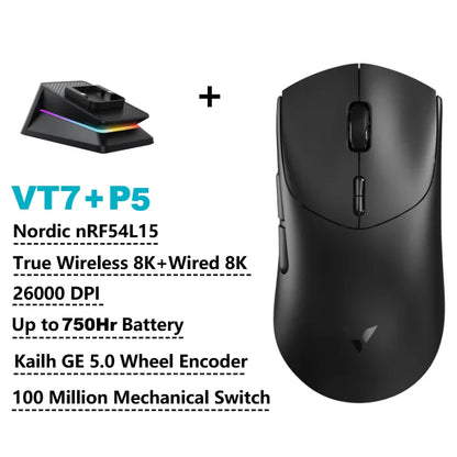 Rapoo GEN-2 VT7 Wireless Gaming Mouse 8K Wireless Polling Rate 53g Lightweight 100-Million Mechanical Switch Macro Enabled