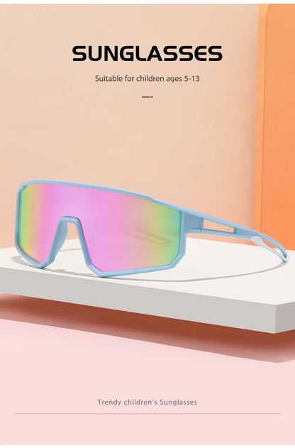 Ochelari de soare polarizați pentru copii, ochelari de ciclism pentru activități în aer liber, protecție UV400, ochelari de soare pentru băieți și fete cu vârsta între 5 și 13 ani