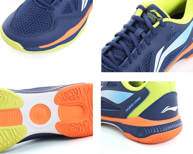 Li-Ning Unisex HALBERD STRIKE Badminton Shoes Breathable Comfortable Li-Ning Men Women Training Sneakers AYTV021