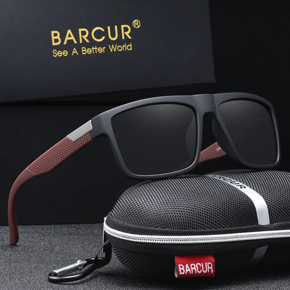 BARCUR Ochelari de soare simpli și confortabili, în stil business, pentru călătoriile zilnice, cu protecție UV, ambalaj de marcă
