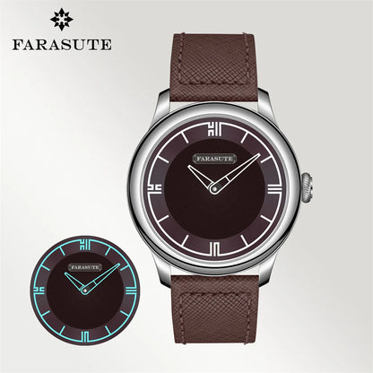 FARASUTE New Power Reserve 80 Hours Manual Mechanical Watch For Men Swiss Super Luminous Sapphire 5Bar Waterproof Wristwatches