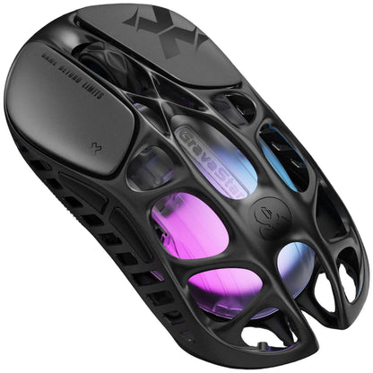 GravaStar Mercury X Wireless Gaming Mouse – 32,000 DPI PAW 3950 Sensor, 1000Hz Polling Rate, Only 49g, Magnesium Alloy Hollow Frame