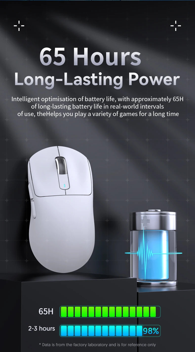 Mouse Gaming Wireless X3 ATTACK SHARK colore rosso, polling rate 4K, connessione Bluetooth tri-mode, PAW3395, mouse gaming Bluetooth con macro