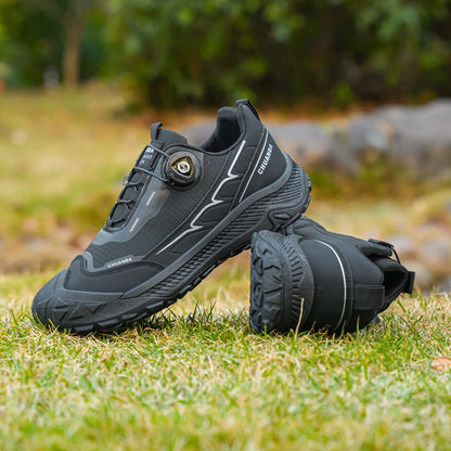 Men's Lightweight Casual Outdoor Running Shoes in Black, Grey, Khaki, Sizes 39-48, PU Material with Canvas
