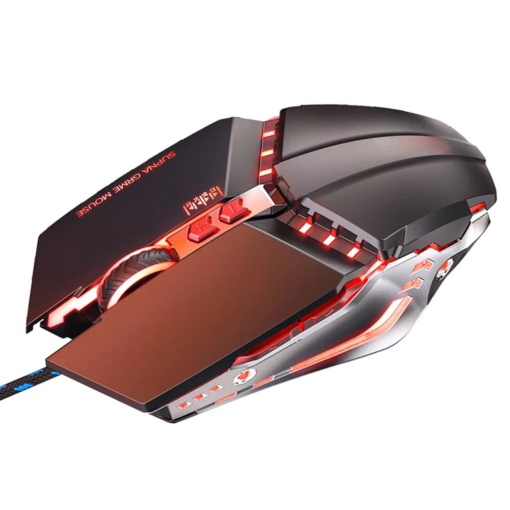 PC Competitive USB Wired Gaming Mouse RGB Silent Mouse 3200 DPI Mechanical Mouse 7 Button PC Laptop Player