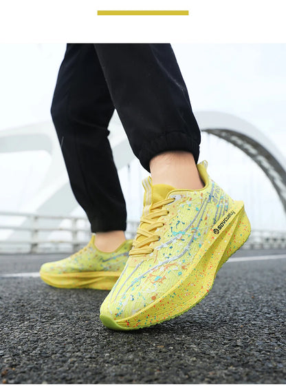 Running Shoes Carbon Board 2026 Marathon Cushion Men's Sports Breathable Lightweight Women's Comfortable Athletic Non-skid Sneakers