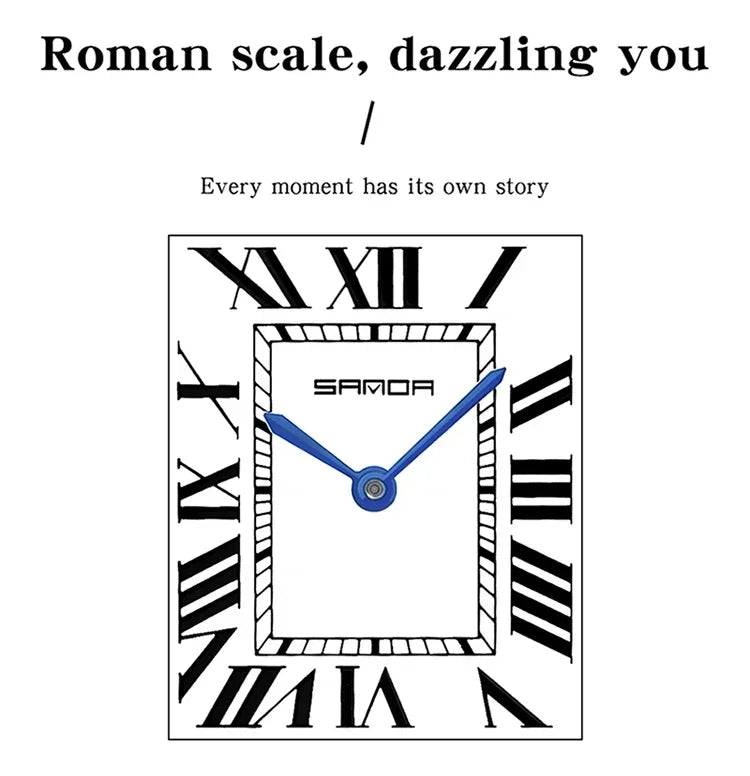 SANDA 9031/1108 Sport Casual Women Men Quartz Watches Reloj Luxury Couple Watch Resistant Leather Strap Square Dial Waterproof