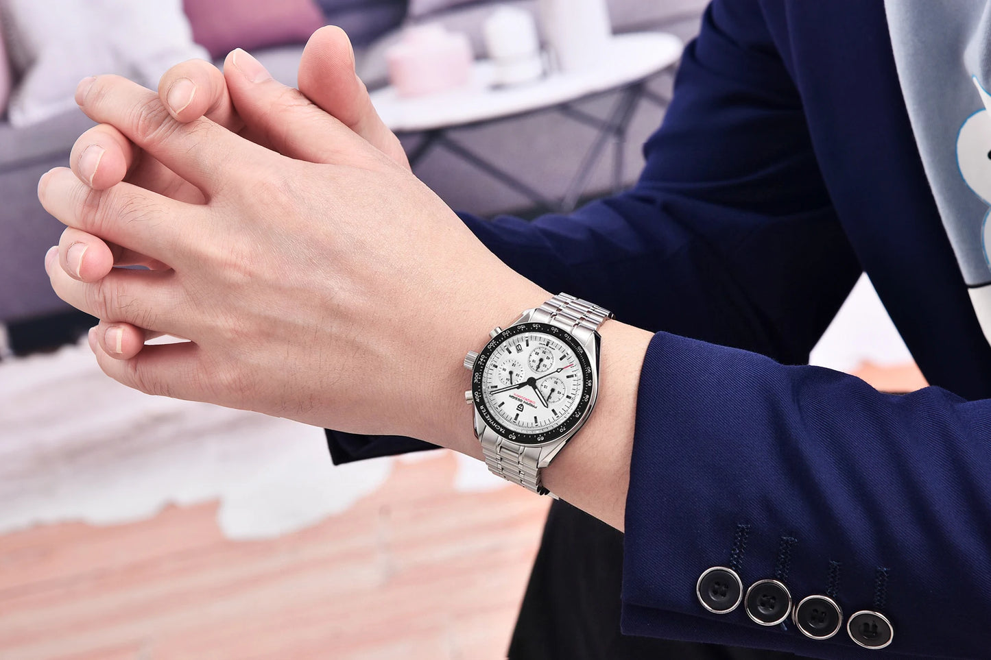 PAGANI DESIGN 2026 New Mens Watches Panda Moon Watch Luxury Quartz Watch For Men Automatic Date Sport Chronograph Wristwatch Men