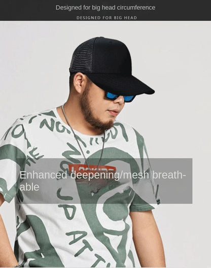 Oversize Large Mesh Trucker Hat Big Head CAPS for Men XXL Baseball Cap Breathable Dad Hat 58-60cm 60-65cm