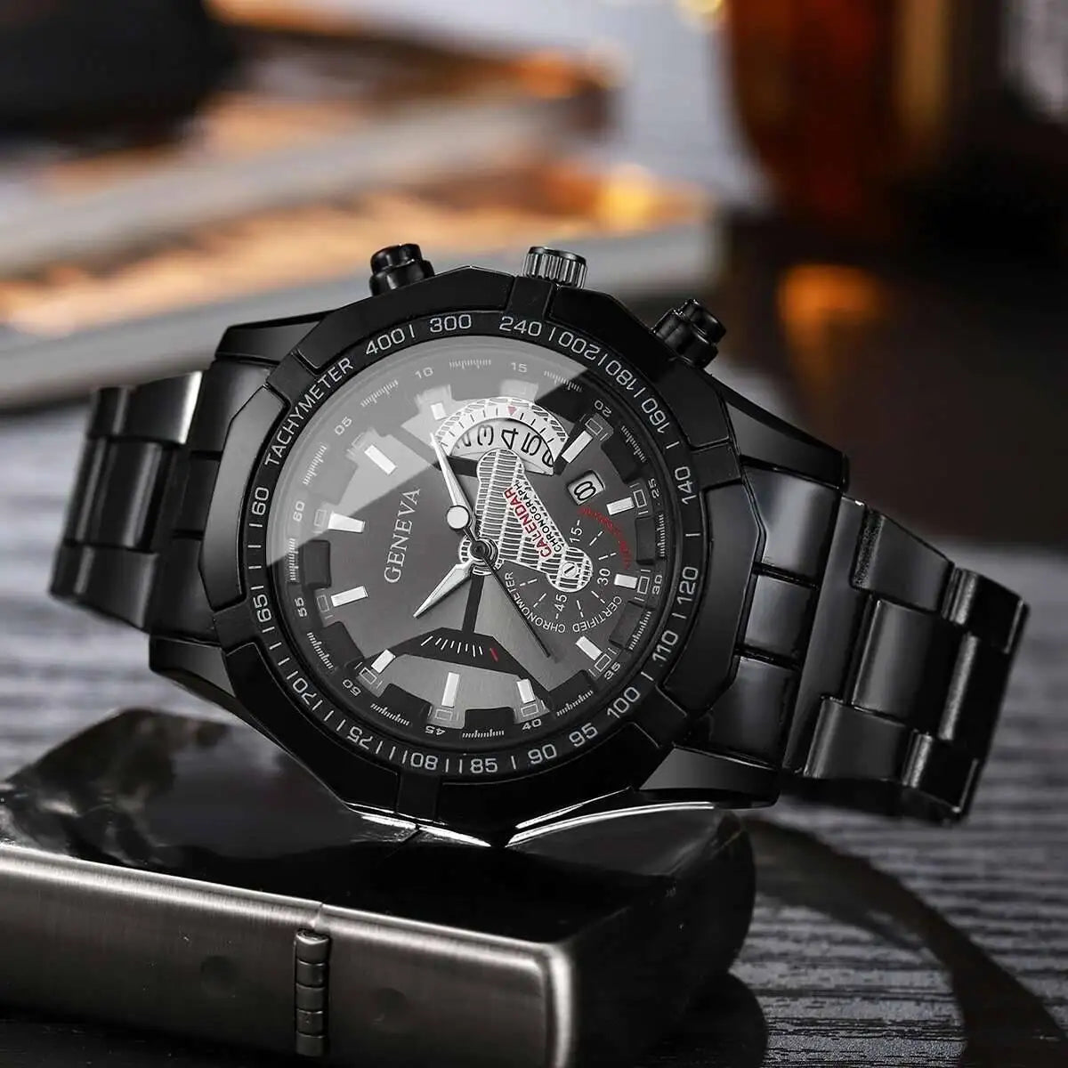Fashion Men Business Watches Luxury Large Dial Calendar Quartz Watch Mens Clock Reloj Hombre（Without Box）