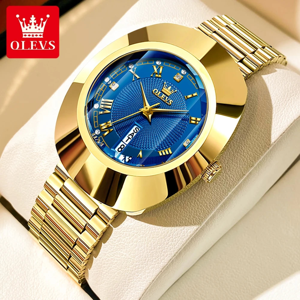 OLEVS Watch Luxury Woman Elegant Quartz Watch Scale Waterproof Luminous Automatic Week Date Ladies Watch Fashion Dress 7008