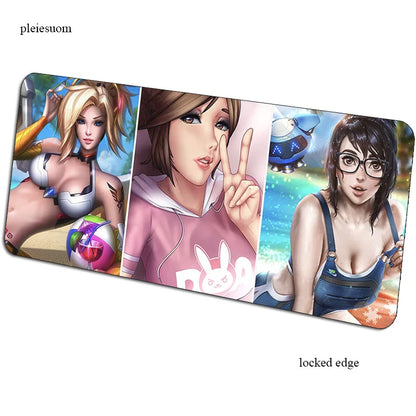Tappetino mouse gaming Overwatch con stampa HD, 900x400x3mm, tappetino gamer per scrivania computer, mousemat PC economico per notebook