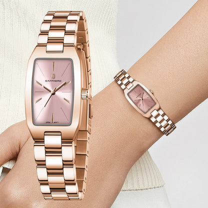 SAPPHEROLuxury Women's Watch Stainless Steel Strap Waterproof Watch Ultra-thin Dial  Fashion Simple Women's Watch Accurate Watch