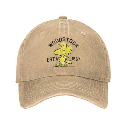 Sleeping Snoopy Baseball Caps Casual Distressed Washed  Snapback Cap Unisex Style Outdoor Summer Adjustable Caps Hat
