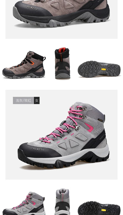 HUMTTO vandresko, vandtætte jagtstøvler til mænd, taktiske ørken-kampstøvler, ankelhøje trekkingstøvler til mænd og kvinder, varme lædersneakers