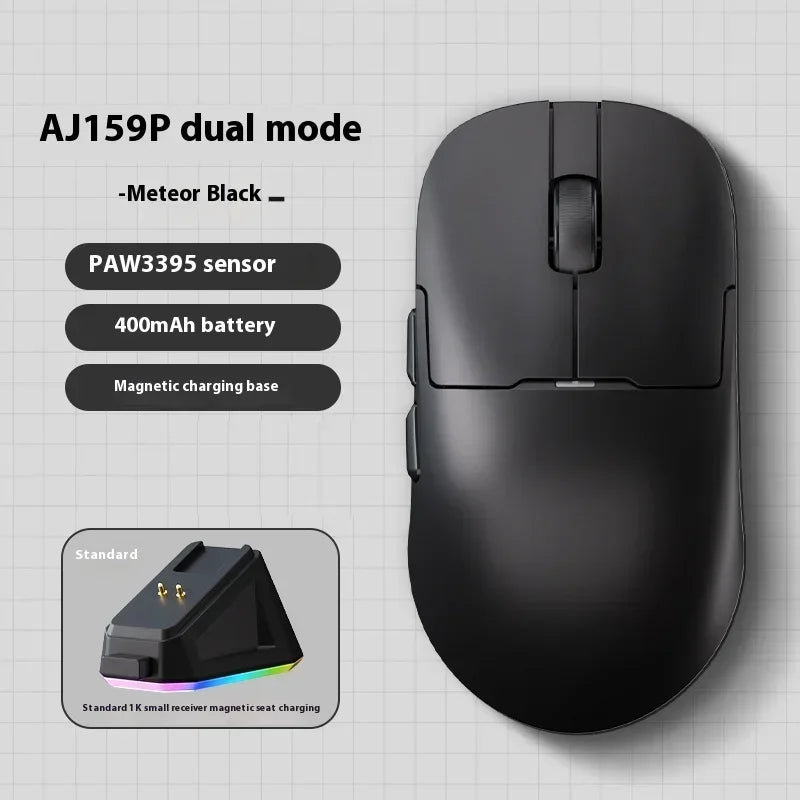 AJAZZ AJ159 APEX Maus Tri-Mode Wireless 8K PAW3950 Sensor Low Latency Gaming-Maus mit Ladestation, anpassbar, leicht, für PC-Gamer