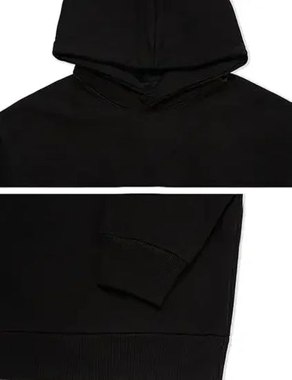 Black Hoodie and Pants Set with Pokemon Character Print Sleeve and Side Text Streetwear Anime Tracksuit for Men Unisex Casual