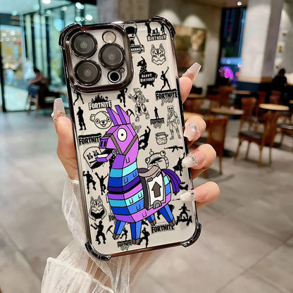Capa de telemóvel Hot Game F-Fortnites Plating para Samsung A37 A57 A07 A36 A16 A06 A35 A55 A25 A26 A05s A15 A54 A34 A24 A14 A05 4G 5G