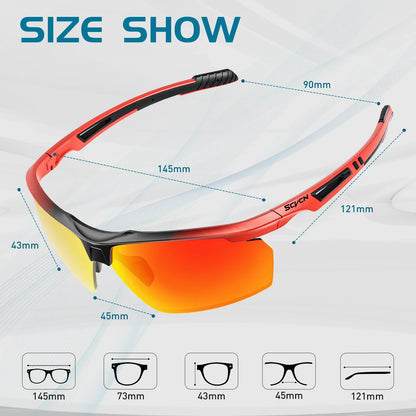 Ochelari de ciclism polarizați SCVCN, ochelari de soare pentru alergare, protecție UV, ochelari pentru ciclism sportiv, MTB, bicicletă de șosea, ochelari pentru femei, ochelari de protecție pentru ciclism