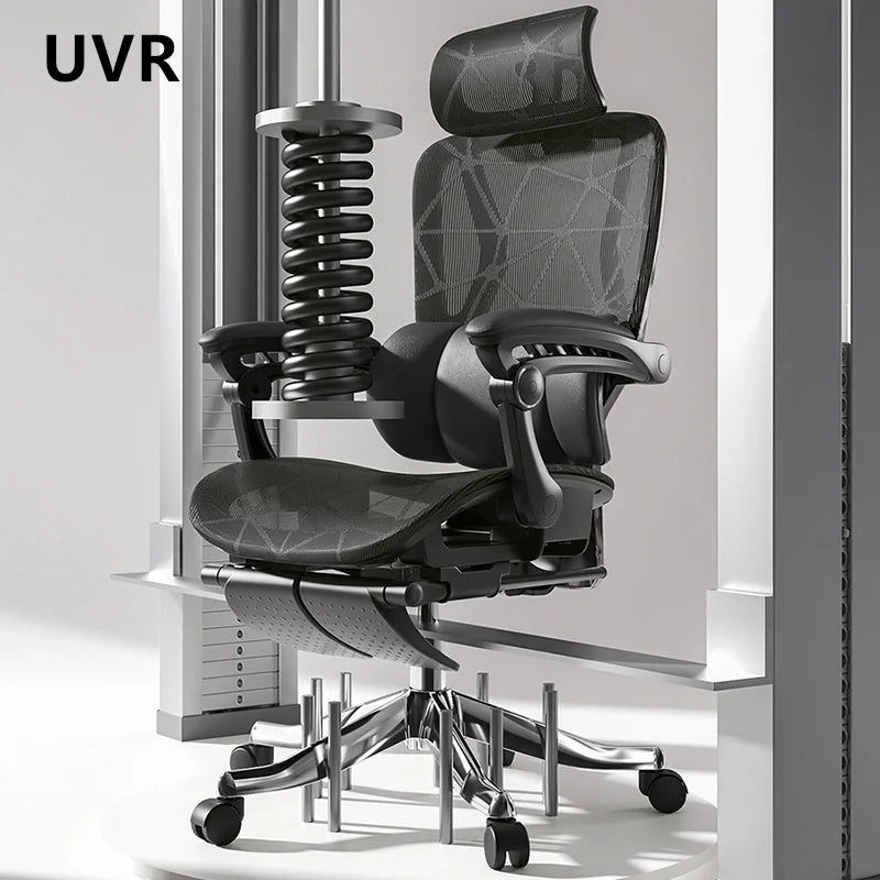 UVR Gaming Computer Chair Household Ergonomic Design Armchair Sedentary Comfortable Reclining Mesh Staff Stool Office Chair