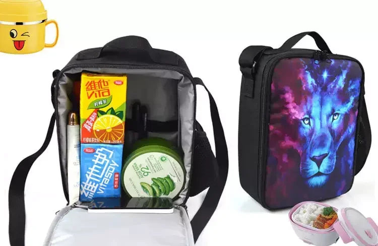 Popular Game FortniteS Child Insulated Large Capacity Bag for Boy and Girl Student Outdoor Resuable Thermal Cooler Lunch Box