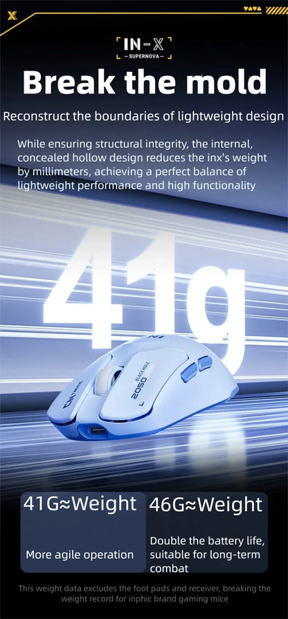 INPHIC INX SE Lightweight Wireless Gaming Mouse 12800DPI Flagship Touch 1000HZ Wireless Mouse Suitable for Desktop Laptops