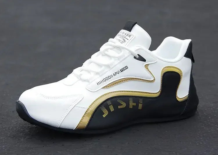 Vattentäta sneakers i PU-läder för män, lediga sportskor, lätta, andningsbara, platta och halkfria tennisskor, Zapatillas Hombre