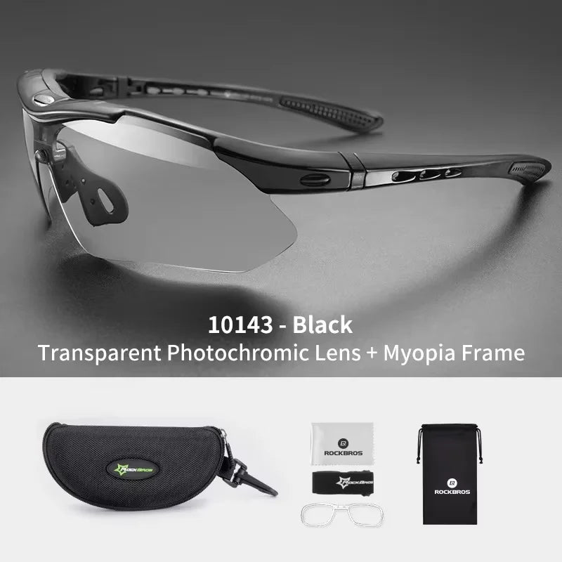 Ochelari de ciclism fotocromatici ROCKBROS, ochelari de soare pentru biciclete și sporturi în aer liber, ochelari cu schimbare de culoare, ochelari pentru MTB și biciclete de șosea, ochelari de protecție pentru biciclete