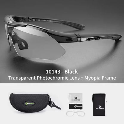 Ochelari de ciclism fotocromatici ROCKBROS, ochelari de soare pentru biciclete și sporturi în aer liber, ochelari cu schimbare de culoare, ochelari pentru MTB și biciclete de șosea, ochelari de protecție pentru biciclete