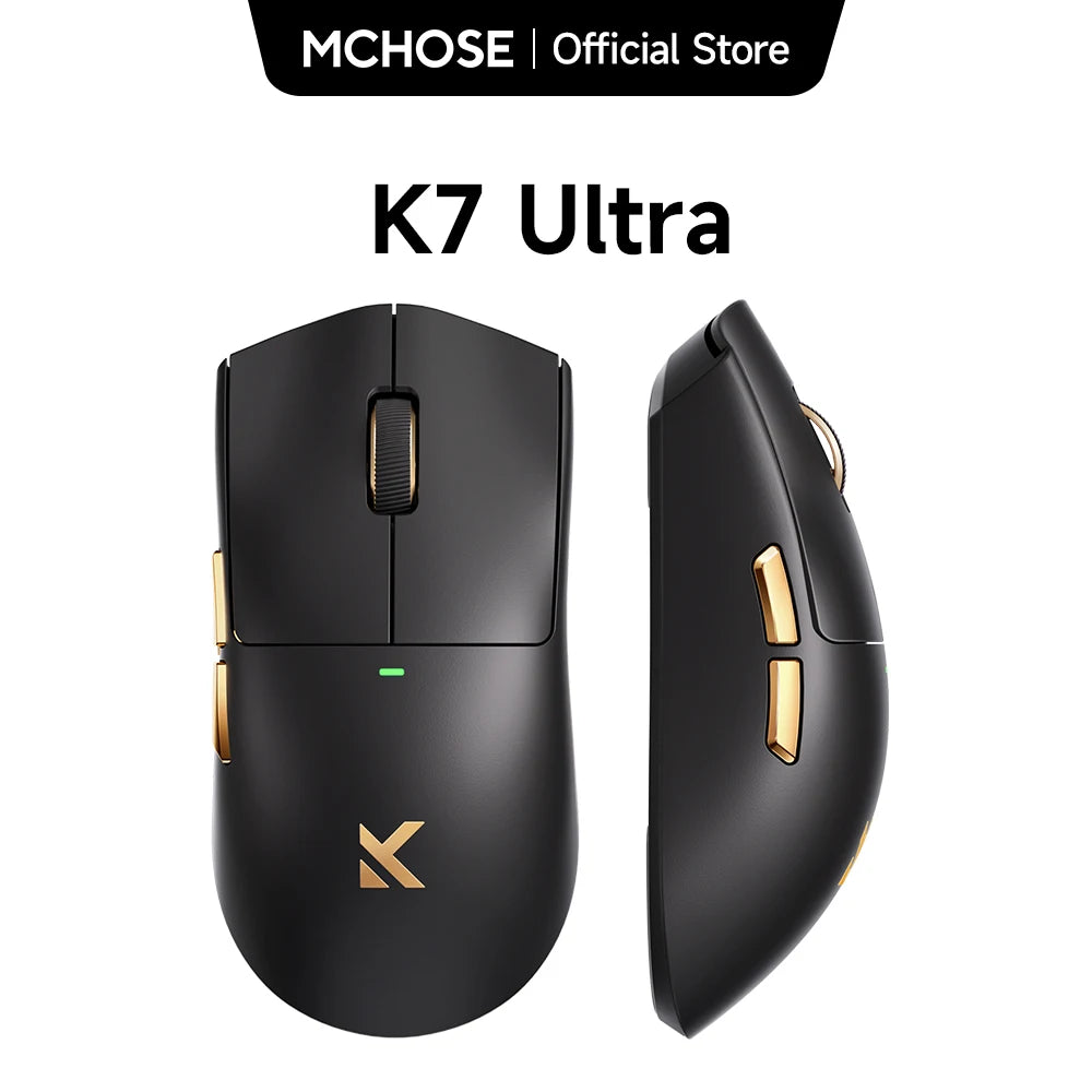 MCHOSE K7 Ultra trådløs gamingmus PAW3950 Dual 8K polling rate letvægts magnetisk trådløs opladningsdock til esport og kontor