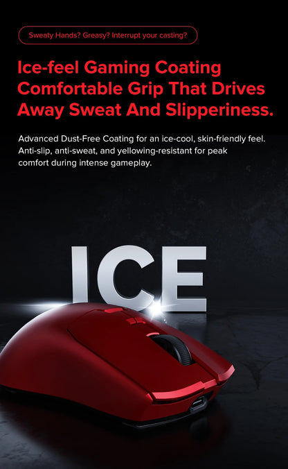 Delux M800mini Wireless Gaming Mouse, 46g Lightweight,PAW3395/PAW3311,1KHz Polling Rate for Small to Medium Hand PC Gamer