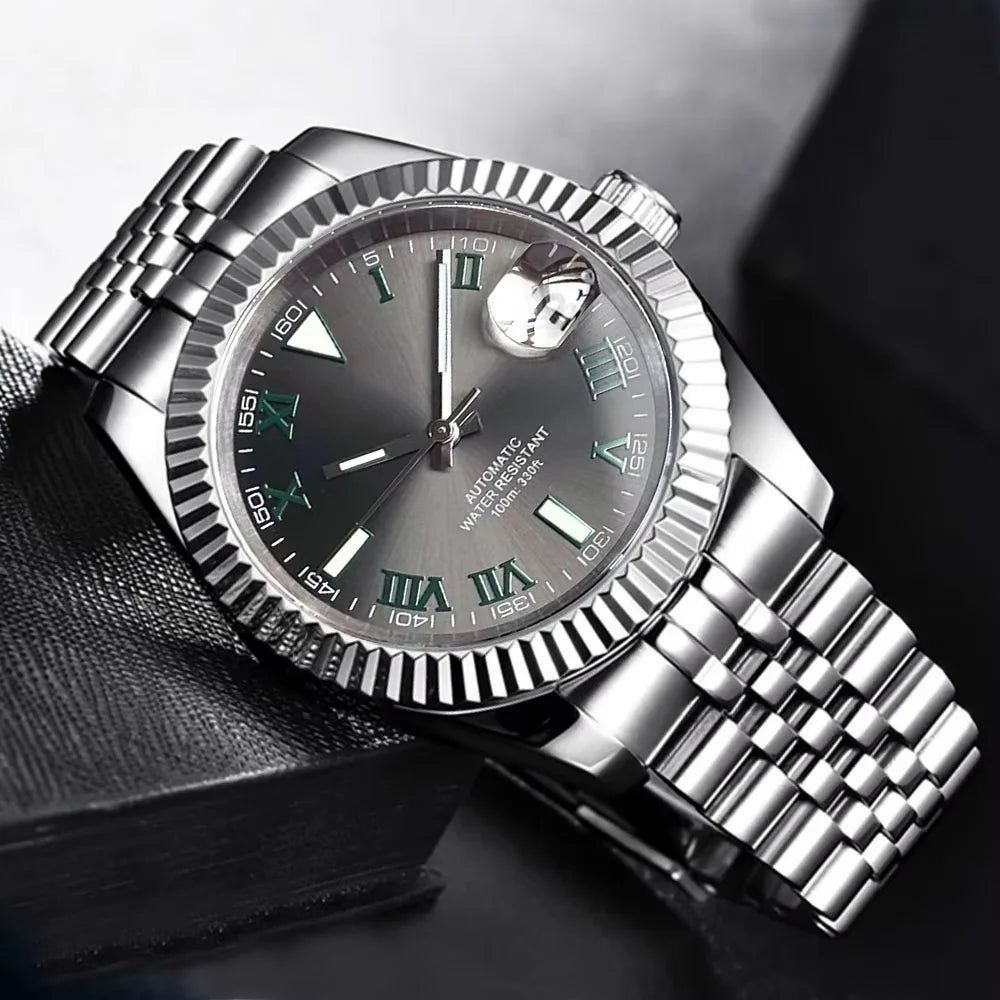 Tandorio For Wimbledon Style Dial 36mm/39mm Sapphire Glass 100m Waterproof Roman Numerals Men Watches  For Japan NH35A
