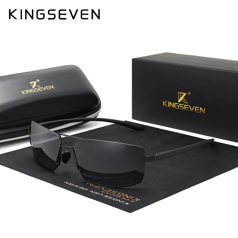 Ochelari de soare de marcă KINGSEVEN pentru bărbați, cu ramă pătrată, pentru șofat, clasici, unisex, ochelari de protecție, ochelari de vedere, Gafas
