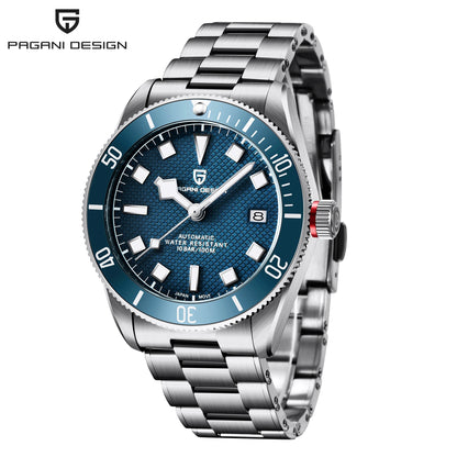 PAGANI DESIGN BB58 Steel Men's Mechanical Wrist Watches Luxury Automatic Watch For Men AR Sapphire Mirror Sport Waterproof Watch