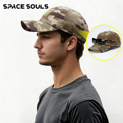 1PC outdoor functional camouflage baseball cap! Quick drying fabric+DIY sticker, a must-have for tactical trendsetters to wear