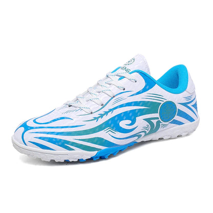 Men Soccer Cleats Comfortable Breathable Boys Football Shoes Lightweight Anti-Slip Training Boots for Grass Turf Outdoor Sports