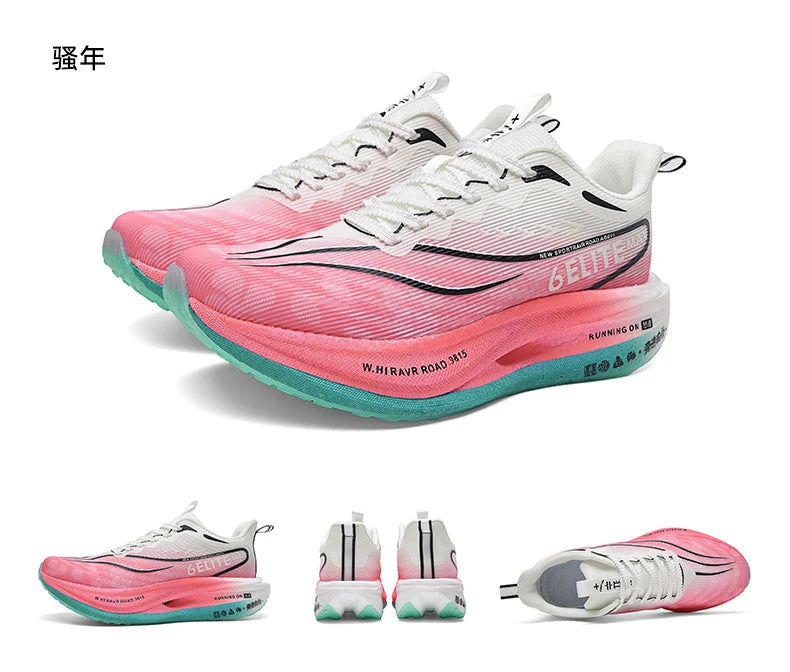 Men’s Running Shoes with Carbon Board, Specialty Marathon Sports, Breathable, Lightweight, Comfortable Women’s Athletic Non-Skid Sneakers