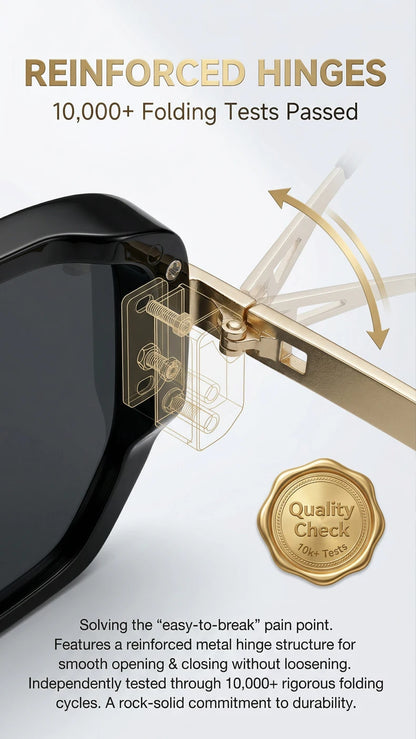 Ochelari de soare pătrați polarizați pentru bărbați, de lux, în stil vintage, cu punte dublă, lentile cu gradient, ochelari de soare pentru șofat, ochelari de soare retro cu partea superioară plată, pentru bărbați