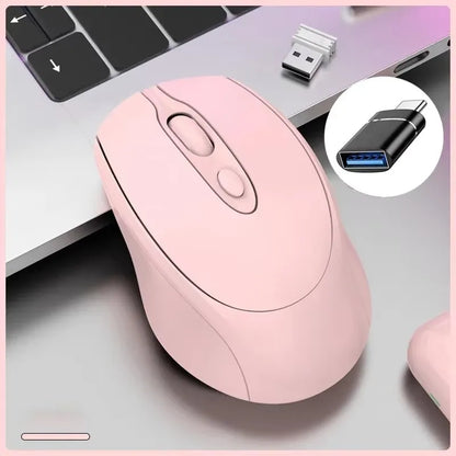 Bluetooth-Compatible Wireless Mouse 2.4G Rechargeable Wireless Computer Mouse USB Silent Gamer Mice for PC Laptop Macbook Tablet