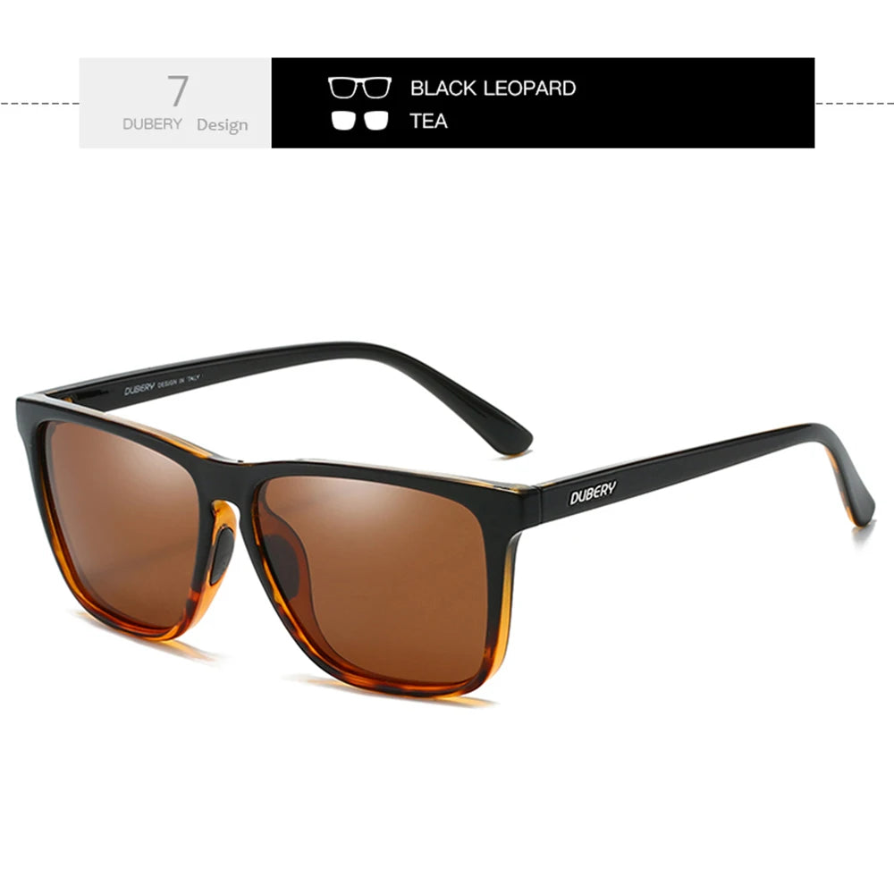 Ochelari de soare de modă polarizați DUBERY cu ramă integrală pentru bărbați și femei, 14 culori, modelul 108