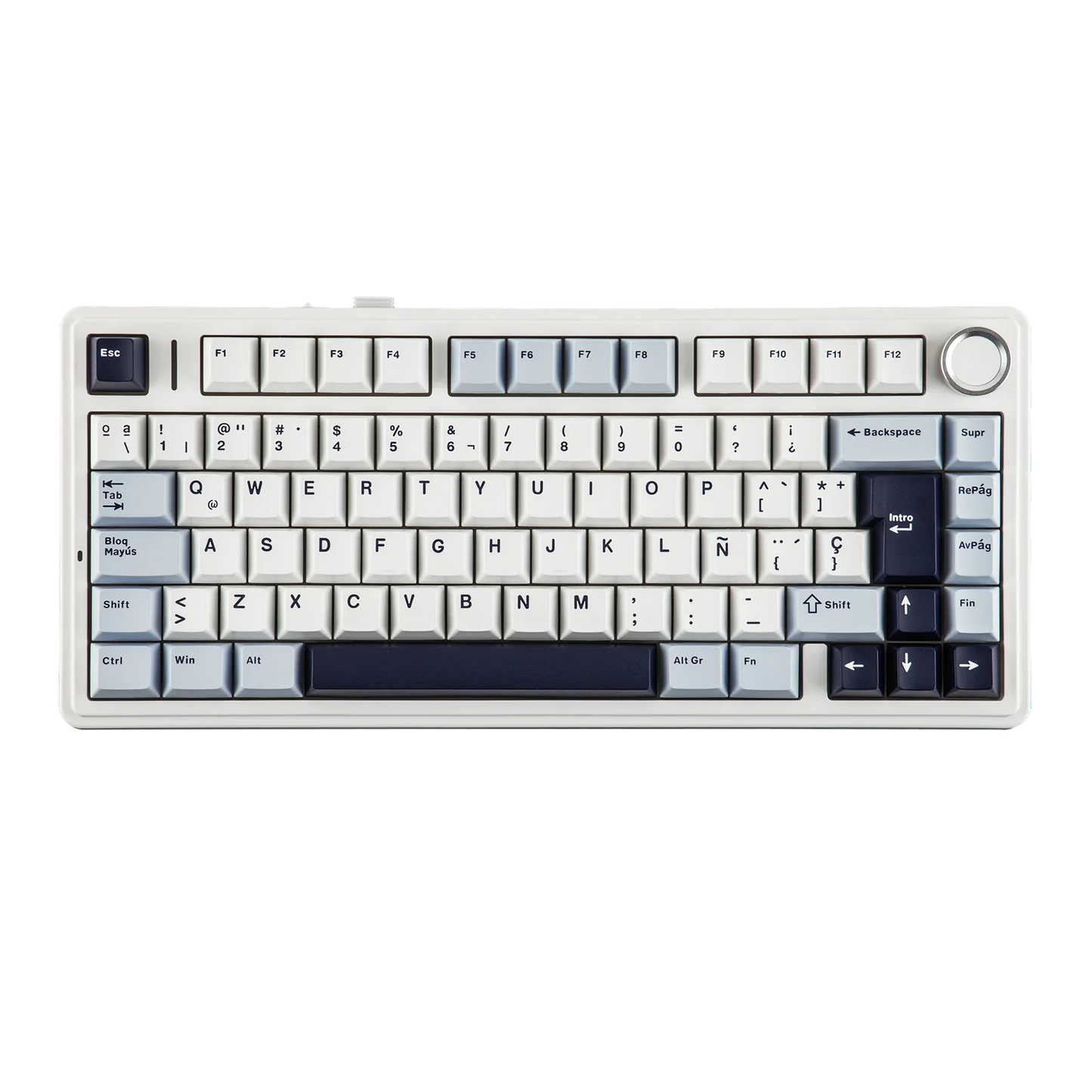 EPOMAKER AULA F75 ISO-ES 75% Spanische QWERTY Hot-Swap, Gasket-Mounted, kabelgebundene/Bluetooth/2.4GHz kabellose mechanische Gaming-Tastatur mit RGB-Hintergrundbeleuchtung