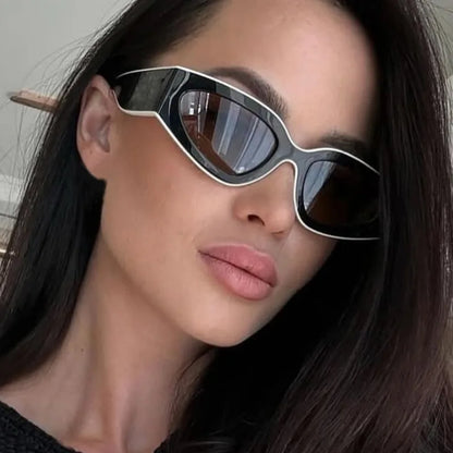 Ochelari de soare negri cu rame groase, model „Cat Eye”, pentru femei – ochelari de soare vintage la modă, ochelari clasici pentru doamne