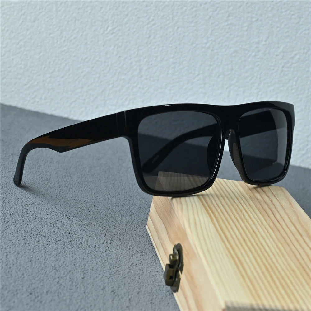 Vazrobe 165mm Oversized Black Polarized Sunglasses Men Large Huge Sun Glasses for Male Flat Top Steampunk Big Large Face