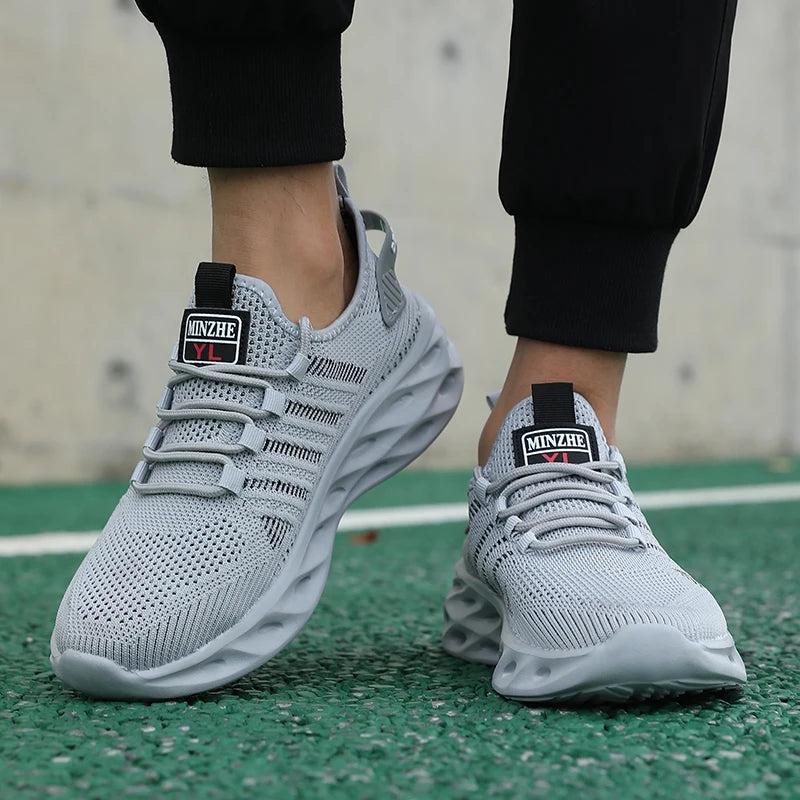 Unisex sneakers voor heren en dames, comfortabele ademende sportschoenen voor koppels, hardloop-, tennis- en wandelsneakers, maat 37-47, geel